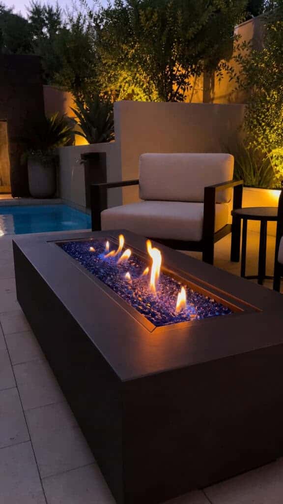 Modern Gas Fire Table