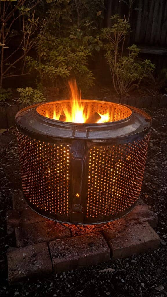 Repurposed Washing Machine Drum Fire Pit