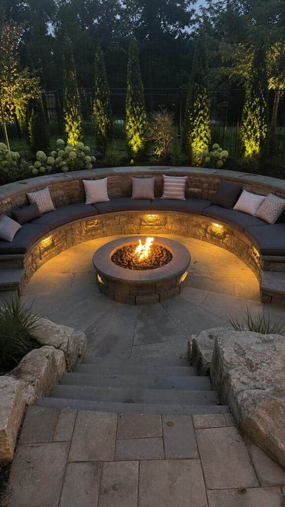 Sunken Fire Pit Lounge