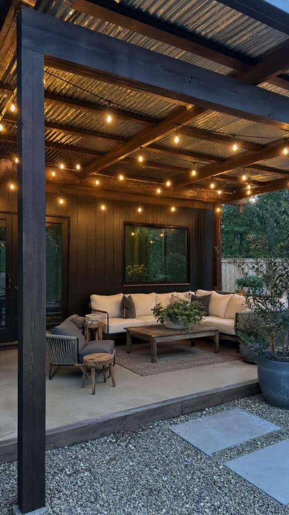 Corrugated Metal Roof Pergola