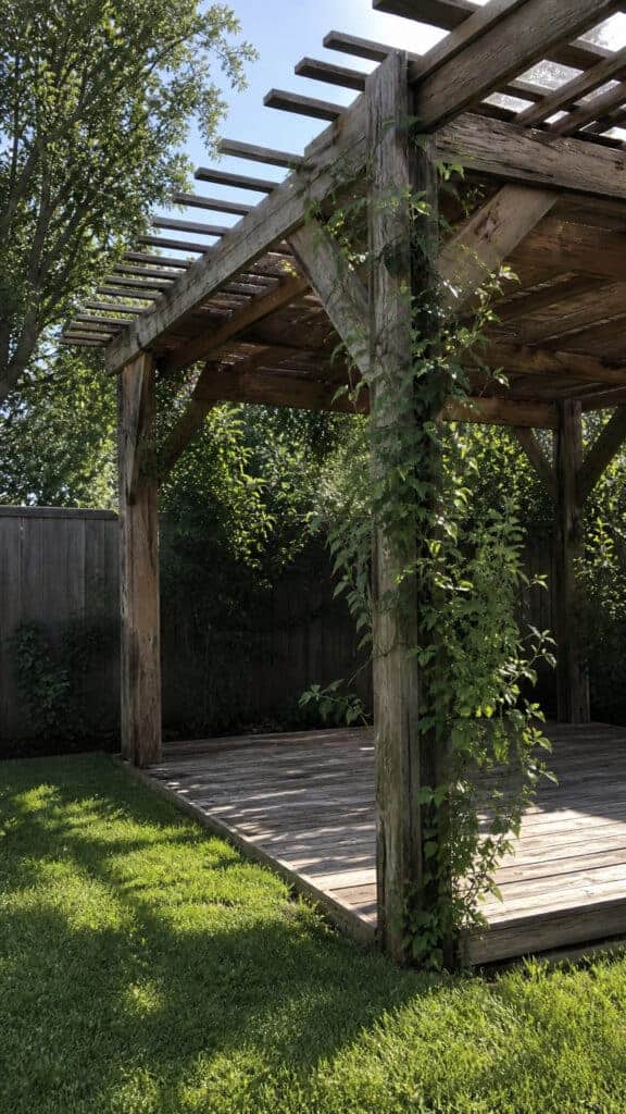 Repurposed Pallet Pergola