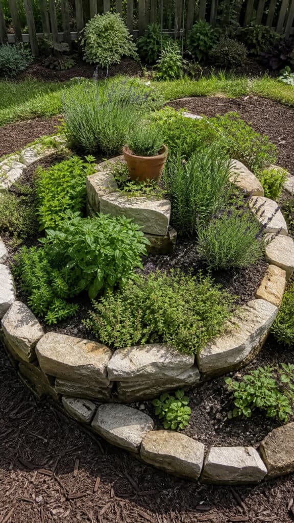 Spiral Herb Circle Garden