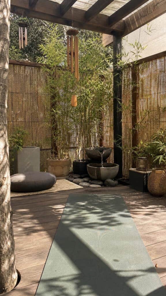 Corner Pergola Yoga and Meditation Space