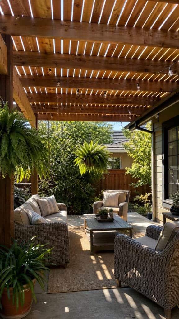 Cedar Plank Ceiling with Gaps