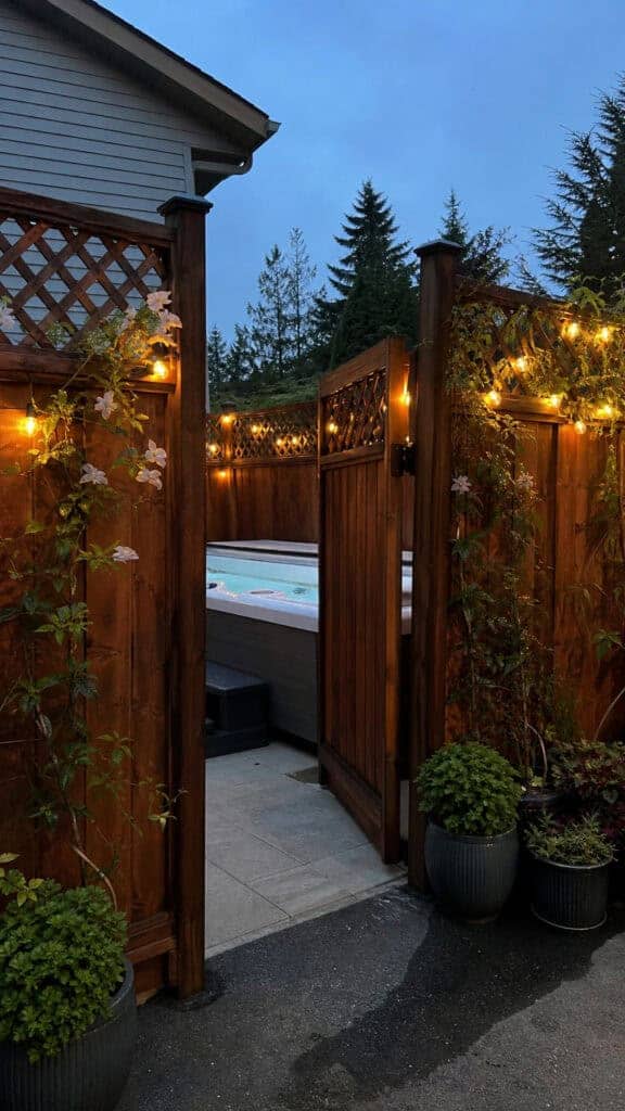 Privacy Fence with Lattice Top