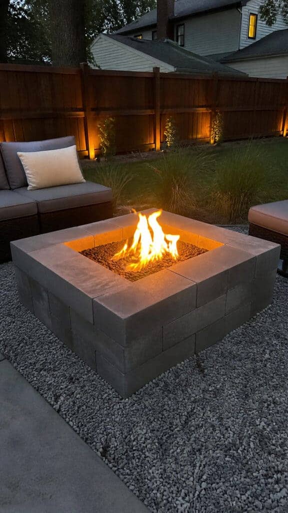 Cinder Block Fire Pit Design