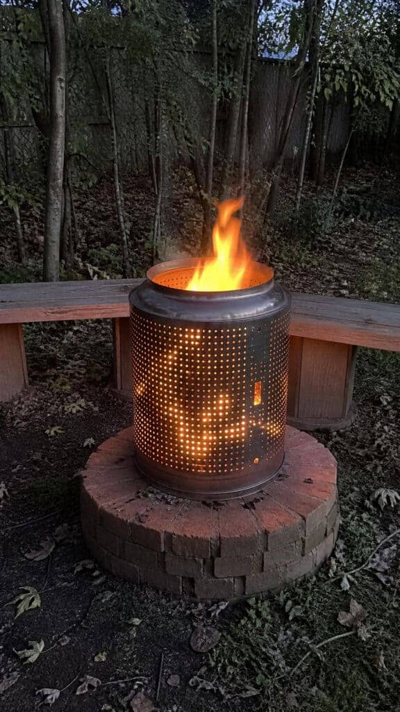 Repurposed Washing Machine Drum Fire Pit