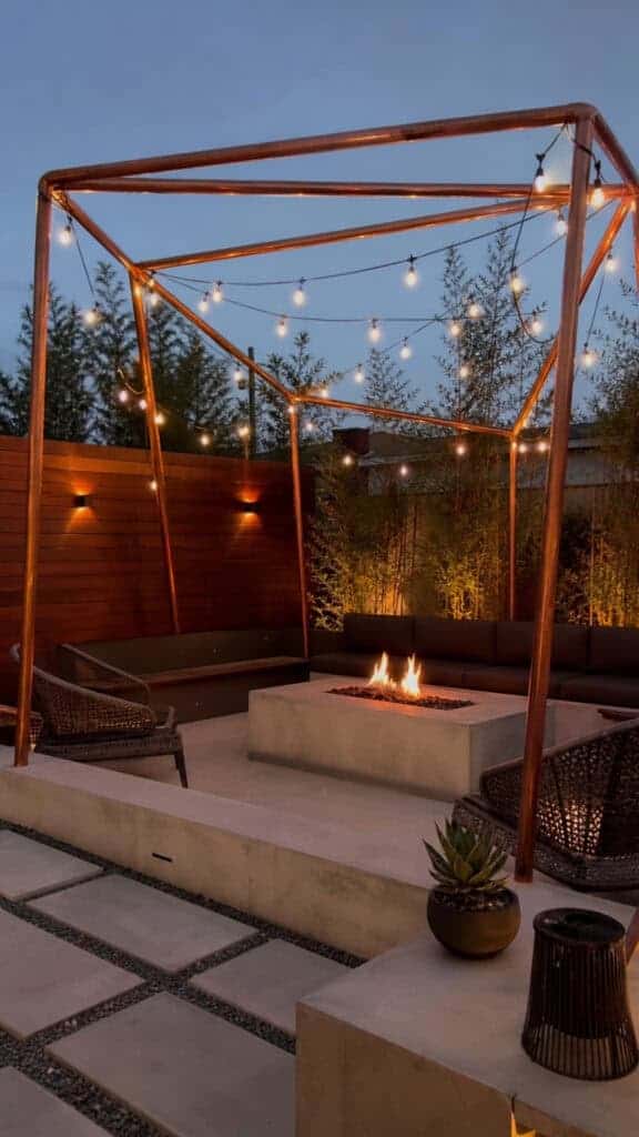 DIY Copper Pipe Light Frame