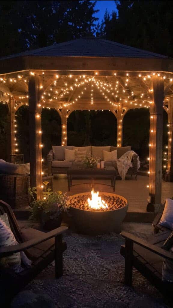 Gazebo Glamour with Layered Lighting