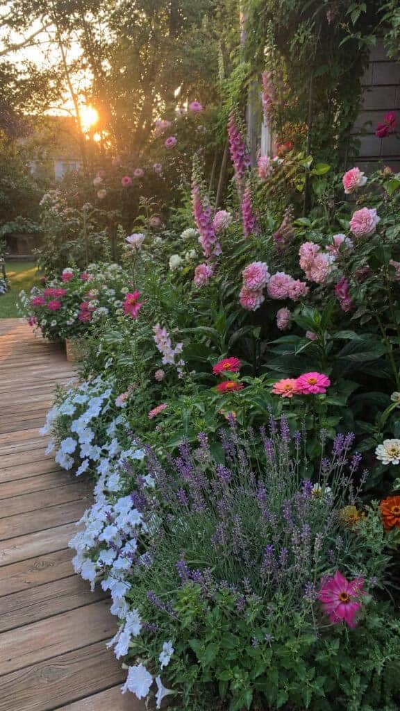 Cottage Garden Charm with Mixed Flowers