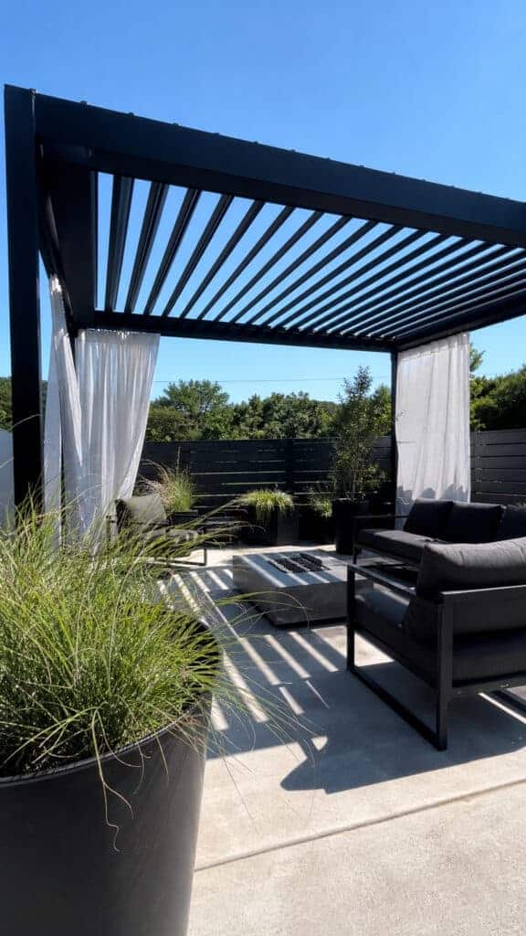 Modern Minimalist Metal Pergola Design