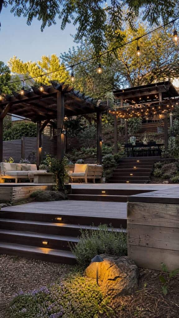 Multi-Level Pergola for Sloped Yards