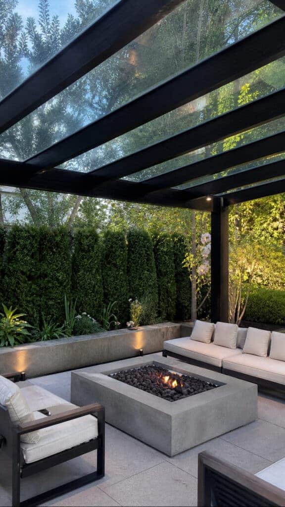Glass Roof Pergola for Maximum Light