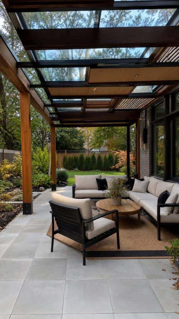 Mixed Material Pergola for Custom Style