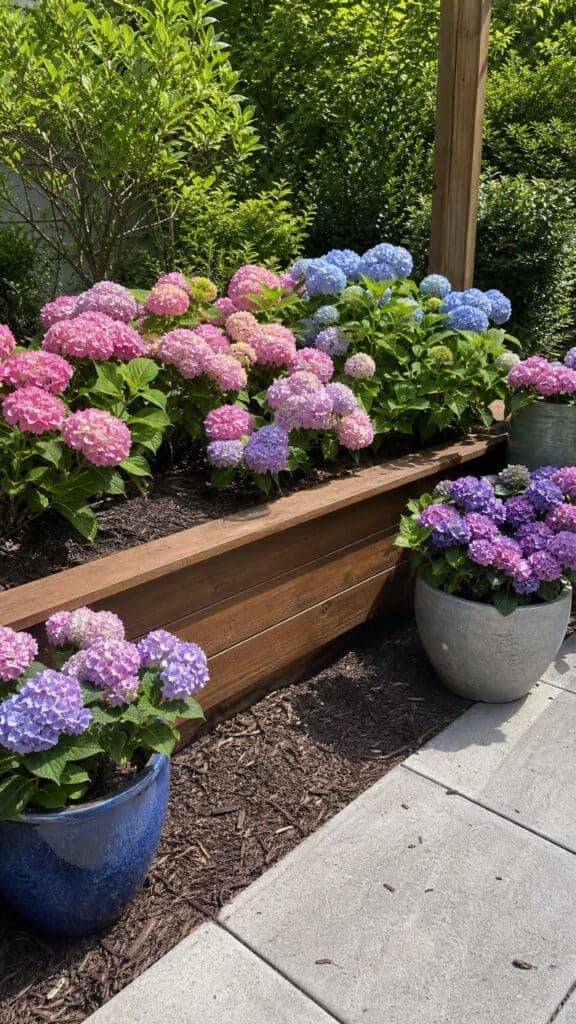 Container and Raised Bed Hydrangea Garden