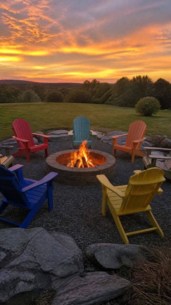 Adirondack Chairs in a Circle