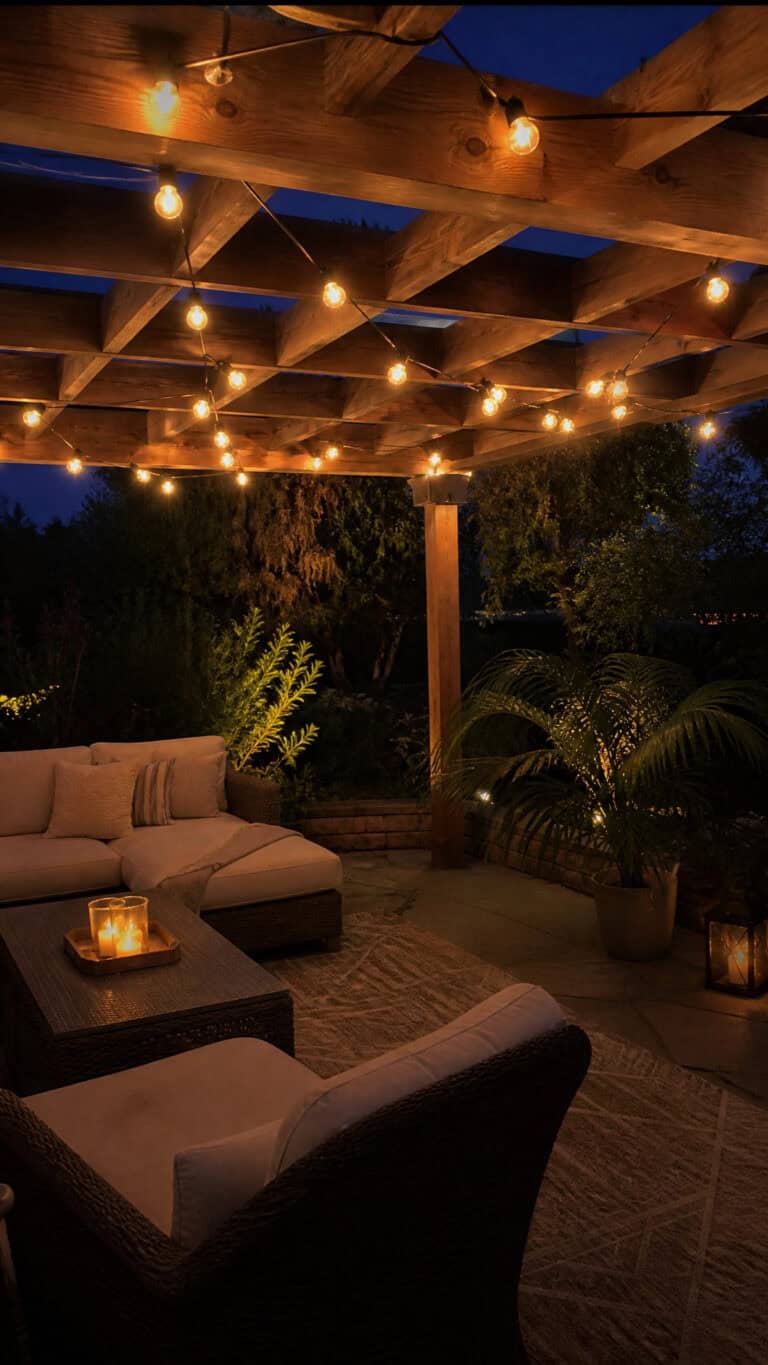 String Lights: The Classic Pergola Lighting Solution