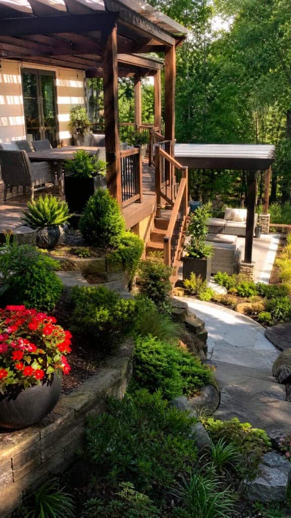 Multi-Level Pergola for Sloped Yards