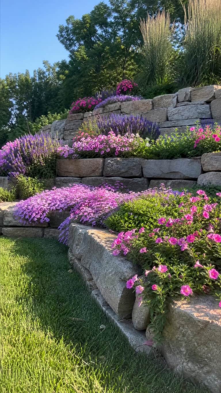 Tiered Stone Wall Garden