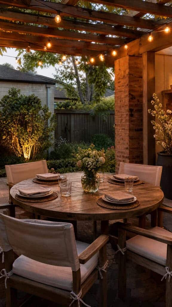 Multi-Functional Pergola Dining Space