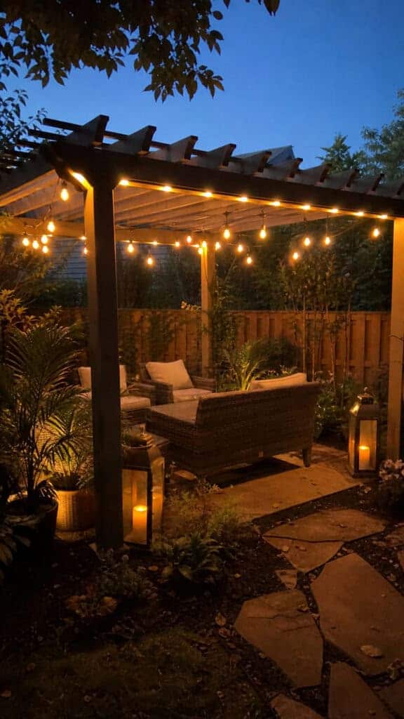 Pergola with Integrated Lighting