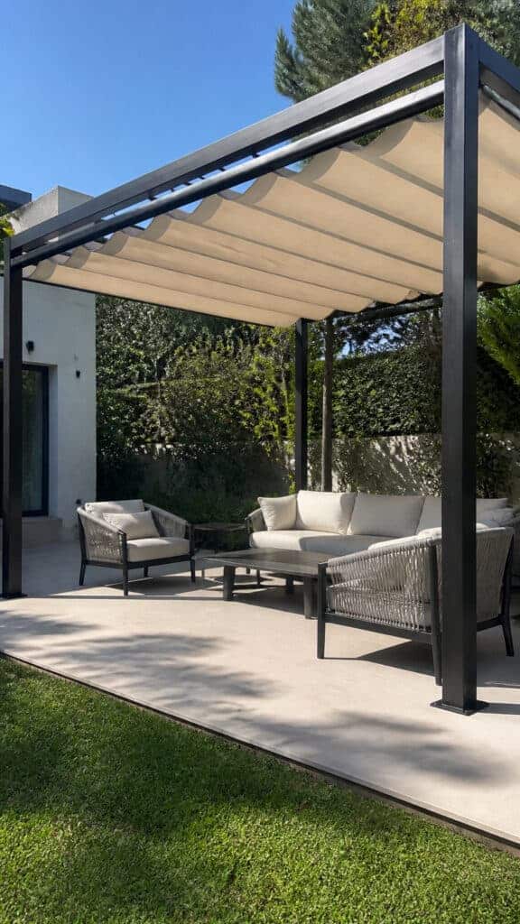 Pergola with Retractable Canopy