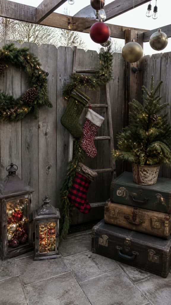 Christmas Patio Decor Accents and Finishing Touches