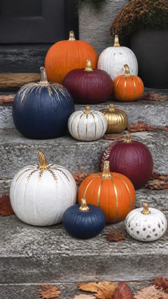 Painted Pumpkin Displays That Pop