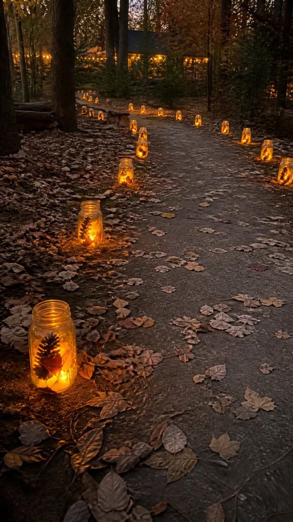 Mason Jar Lantern Path