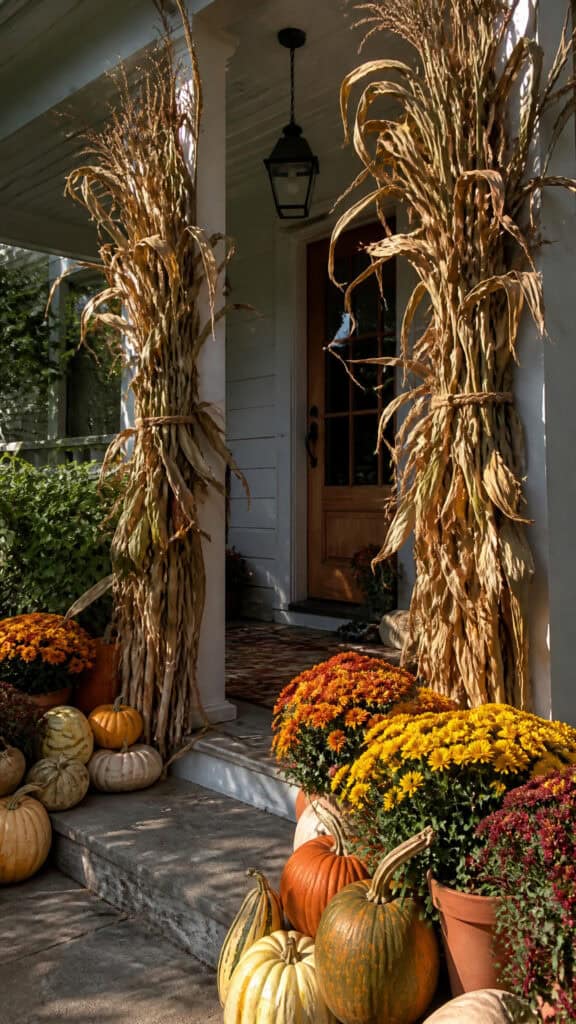 Classic Corn Stalk Porch Pillars