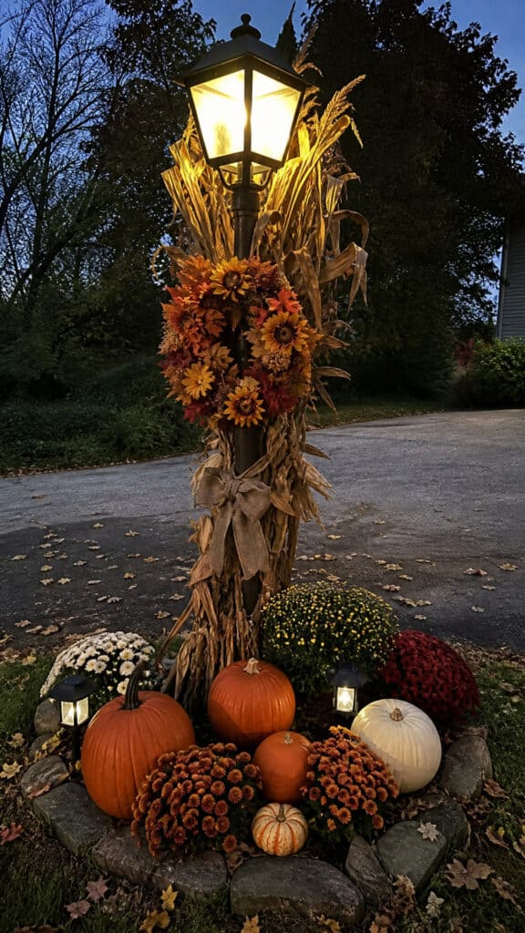 Corn Stalk Lamp Post Wrap