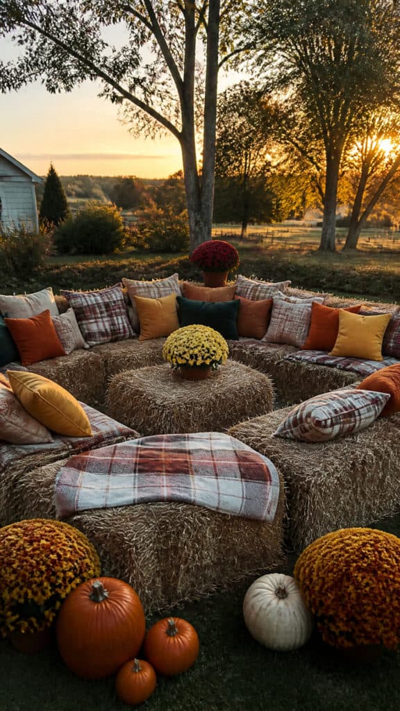 Rustic Fall Seating Area