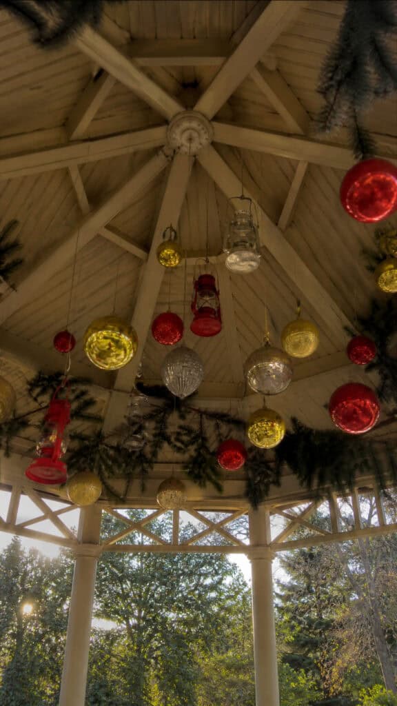 Hanging Lanterns and Vintage Ornaments
