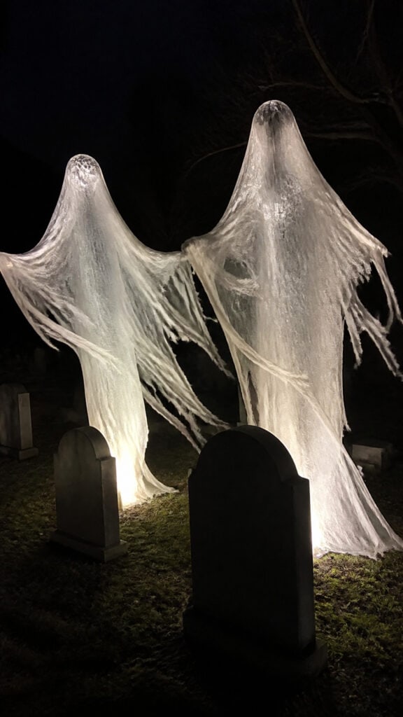 Creepy Chicken Wire Ghosts Rising from Graves