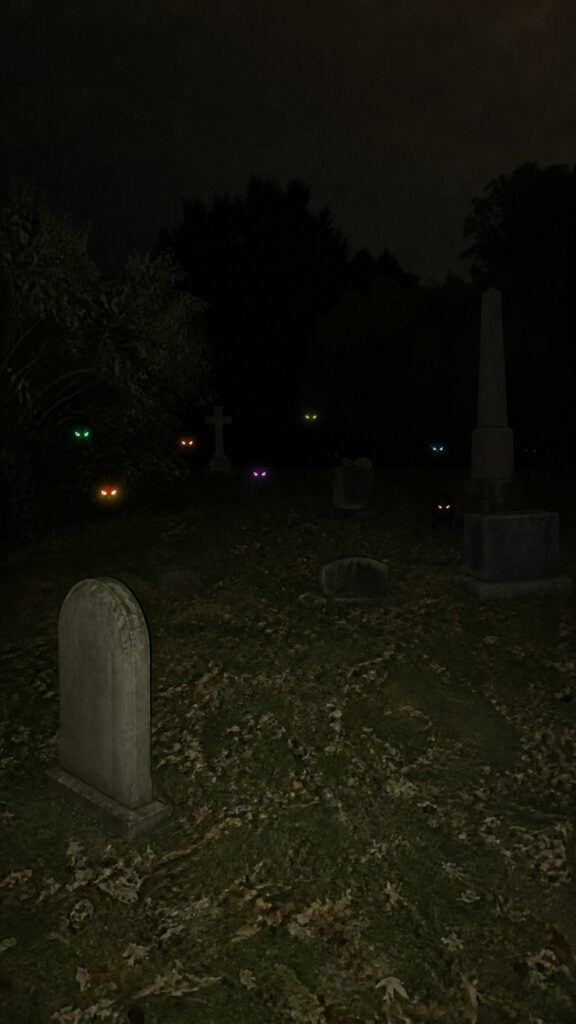 Glowing Eyes in the Darkness
