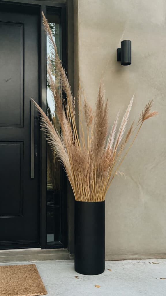 Sculptural Dried Arrangements in Modern Vessels