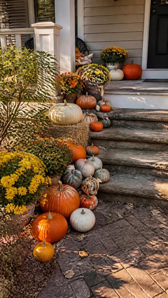 Create a Stunning Pumpkin Display on Your Front Steps