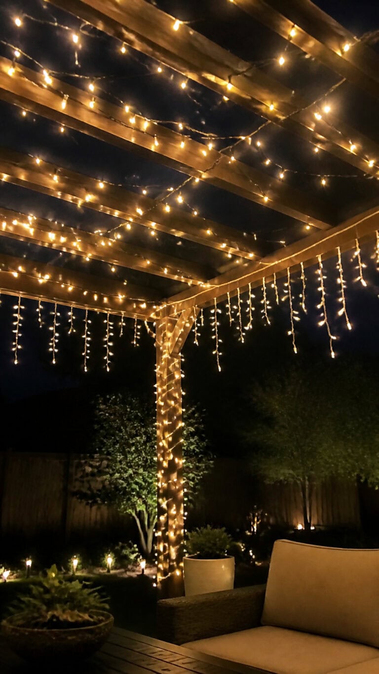 Twinkling String Light Canopy