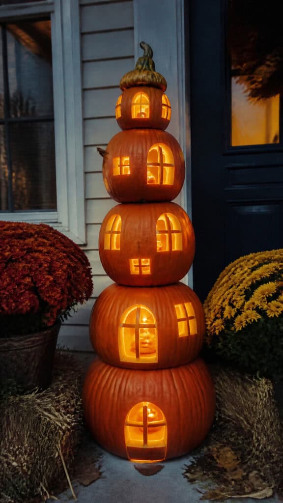 Stacked Pumpkin Tower House