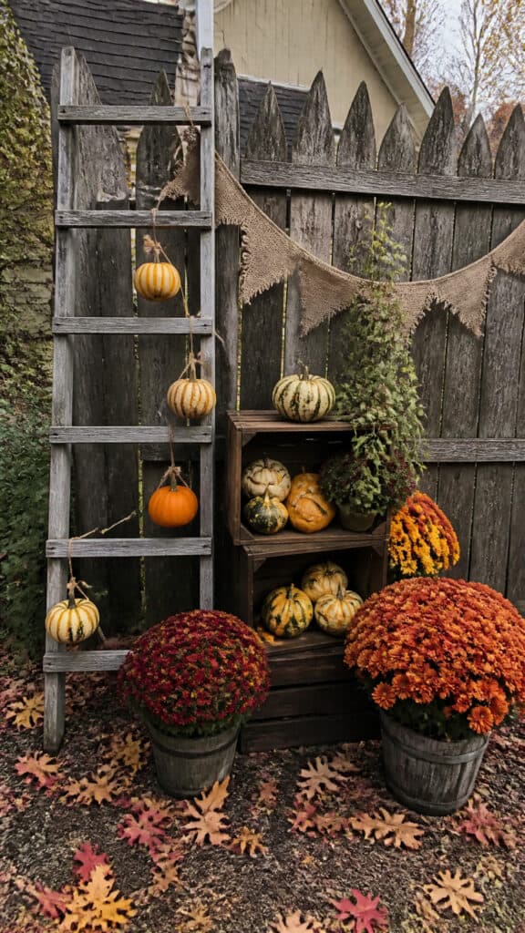 Wooden Crates and Ladder Displays for Vertical Interest