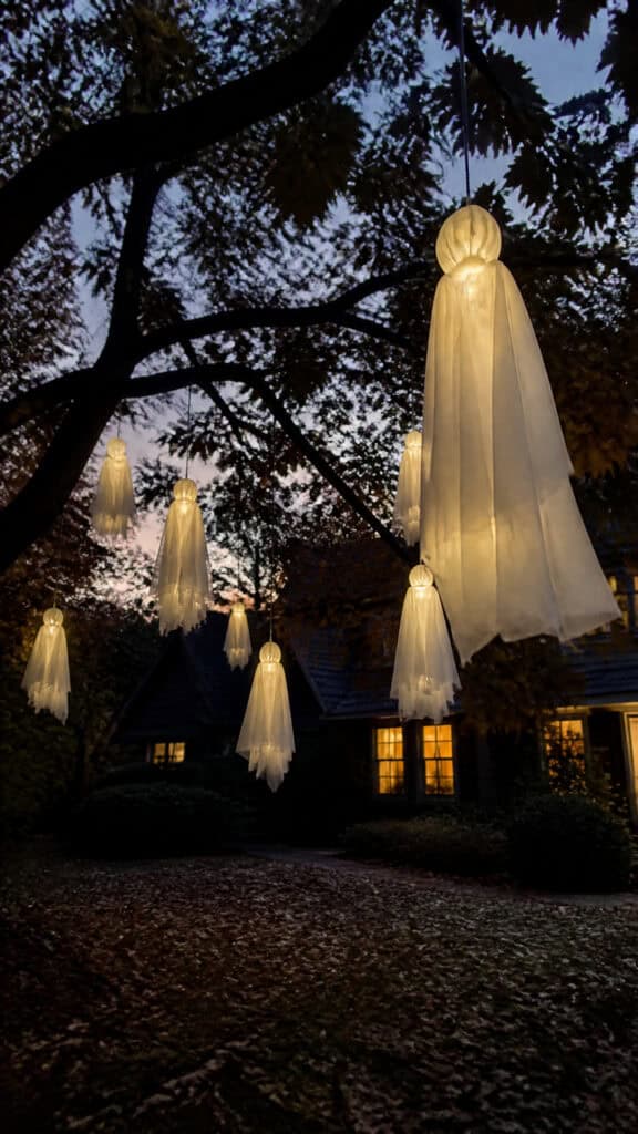 Glowing Ghost Gang in the Trees