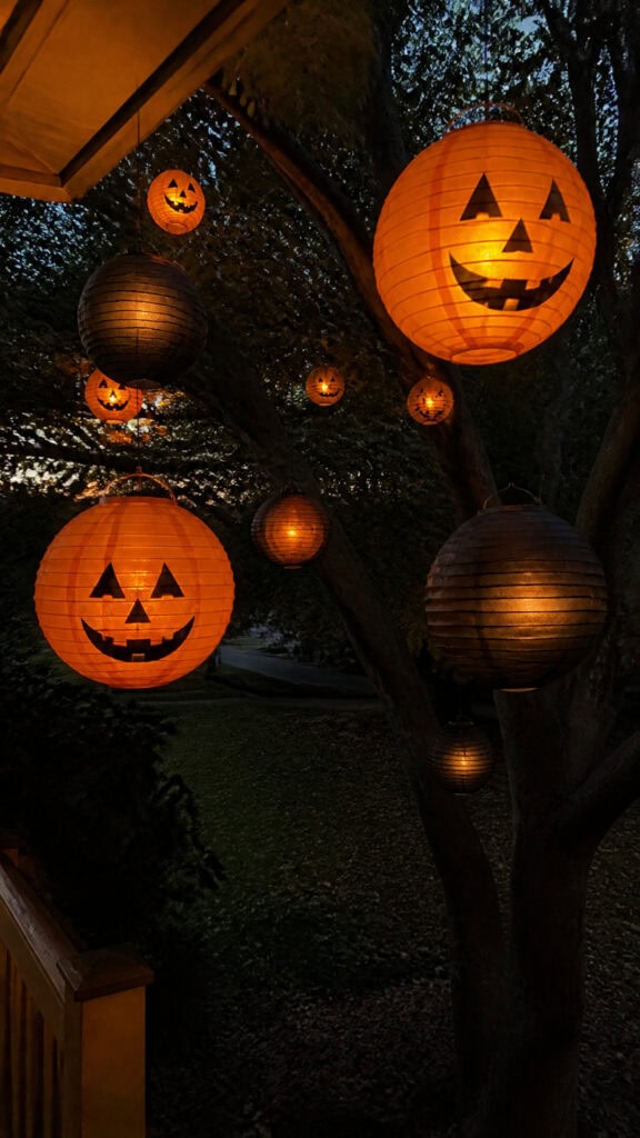 Lantern-Lit Spooky Pathway